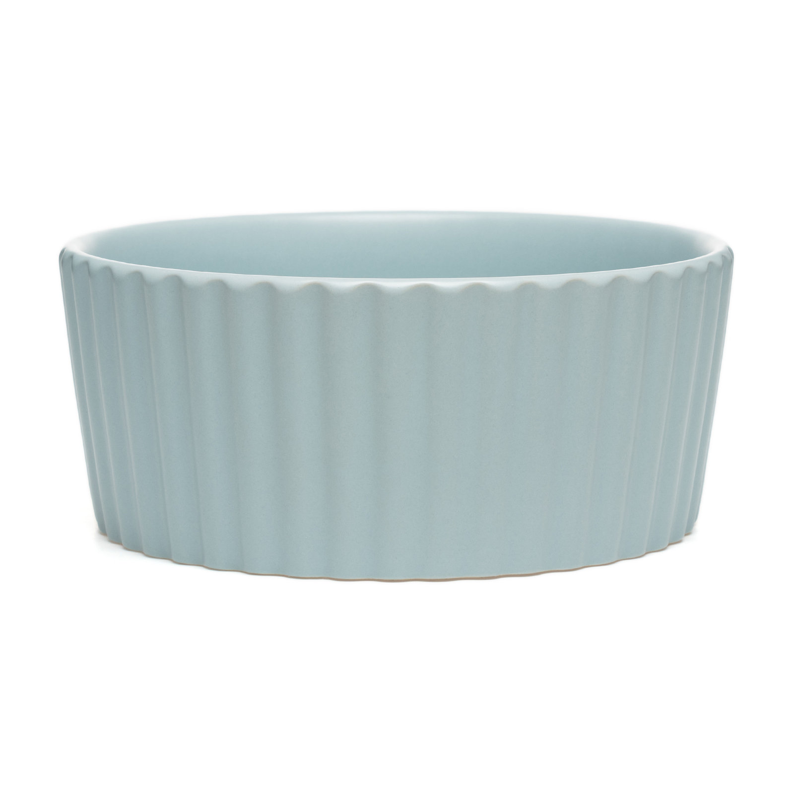 Ripple Ceramic Dog Bowl, Cloud, Medium