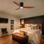 52" Mordern Farmhouse Retro Solid Wood Low Profile Flush Mount Ceiling Fan With Light And Reversible Quiet Motor