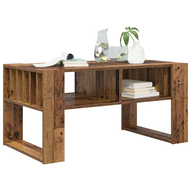Coffee Table with Storage, Old Wood, 45cm. H x 92cm. L x 49.5cm. W