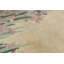 Antique Chinese Art Deco Oval Rug With Rising Irises And Lilac Border