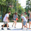 Panier de basketball dans le sol en métal 27,6 po