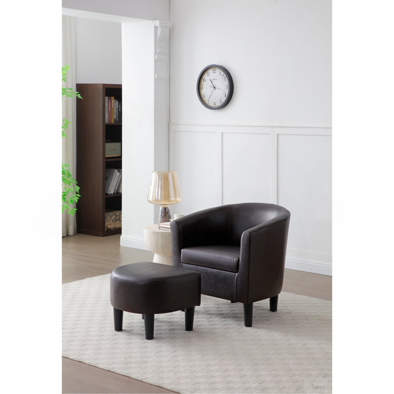 Chaise Salem G00203-C + repose-pieds, brun foncé, Dark Brown