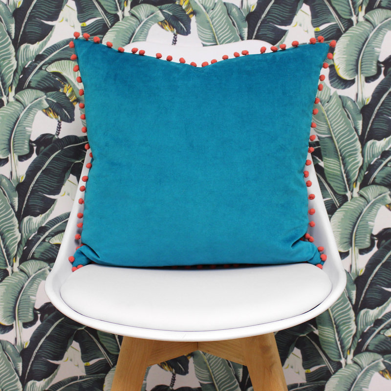 Square Throw Cushion, Teal