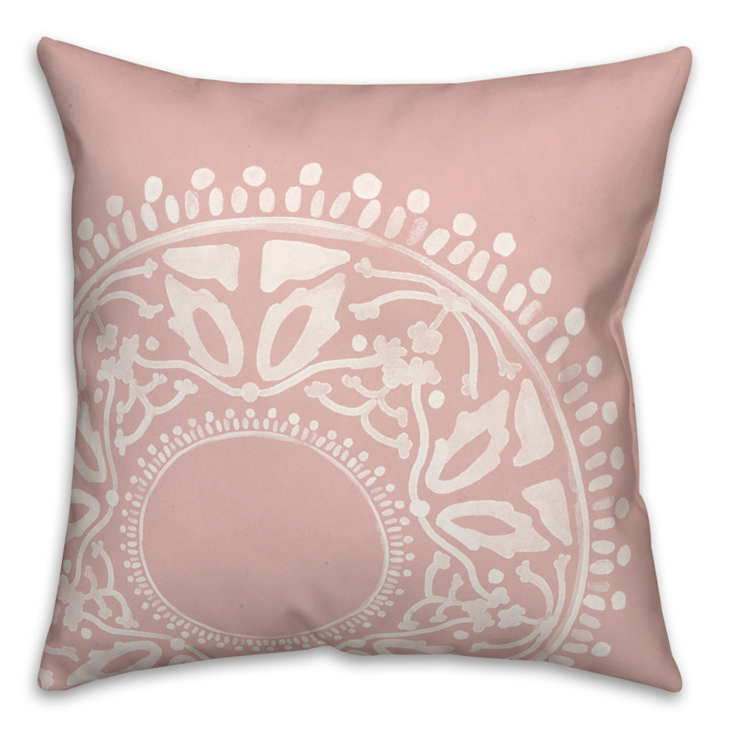 Floral Outdoor Throw Pillow, Pink, 20" x 20"