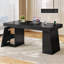 Ensemble de bureau 2 pièces, bureau de direction et bibliothèques 55,9 po
