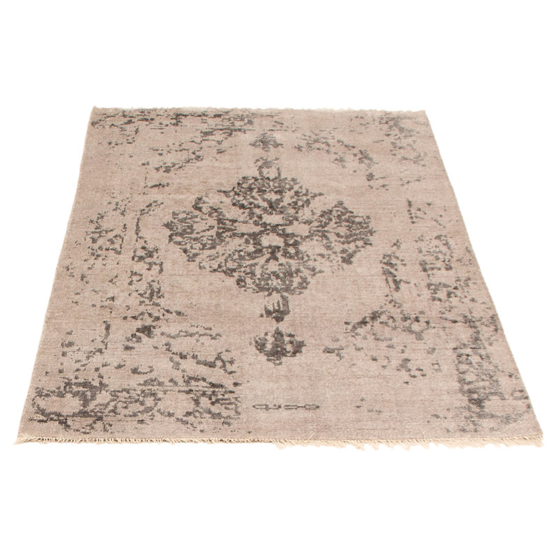 Tapis oriental gris clair noué à la main Massie