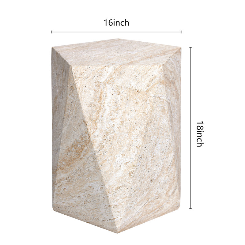 Table d'appoint MgO Travertine Stone Finish