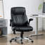 Fauteuil de bureau de direction avec 6 points de vibration, fauteuil de bureau chauffant en similicuir avec accoudoirs rabattables, hauteur réglable, roue pivotante