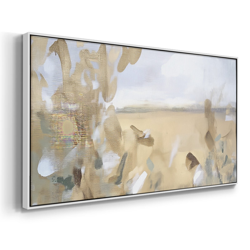 Botanical Series-CCCCL XXXVII - Toile tendue avec châssis encadré - Prêt à être accroché, H 21 po x l 41 po, Blanc