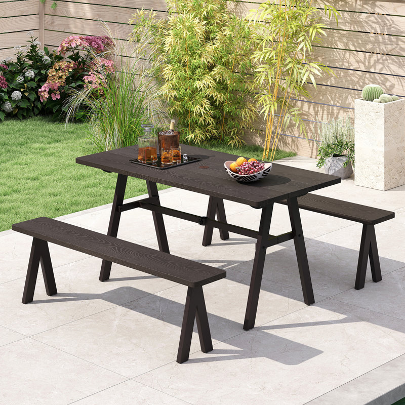 6 - Person Patio Dining Set Rectangular Table