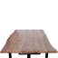  Plateau en bois de 84 pouces à bord vivant avec base en métal noir