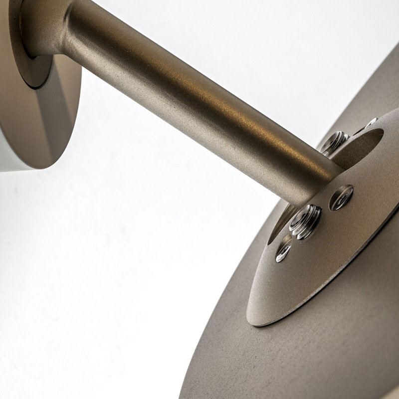 Lua LED Dimmable Armed Sconce, Russet/Gold Silver