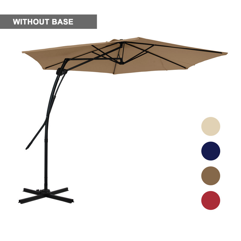 Parasol en porte-à-faux 10 pi Darathy, Brun clair