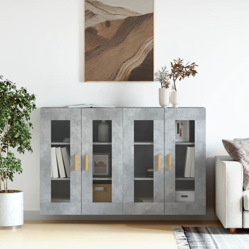 Mekisha Bathroom Cabinet, Concrete Grey