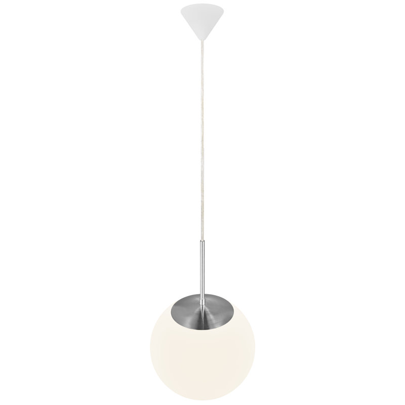 Cafe 1 - Light Chrome Sphere Pendant, 38cm H x 25cm W x 25cm D