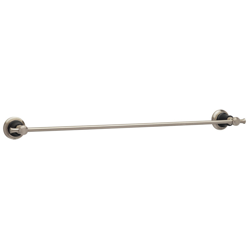 Rook® 24" Wall Mounted Towel Bar, Luxe Nickel/Matte Black