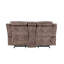 Causeuse inclinable en velours avec port USB et console