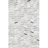 Canvello Modern Hand-Loomed Cowhide Sari Silk Area Rug- 9' X 12'