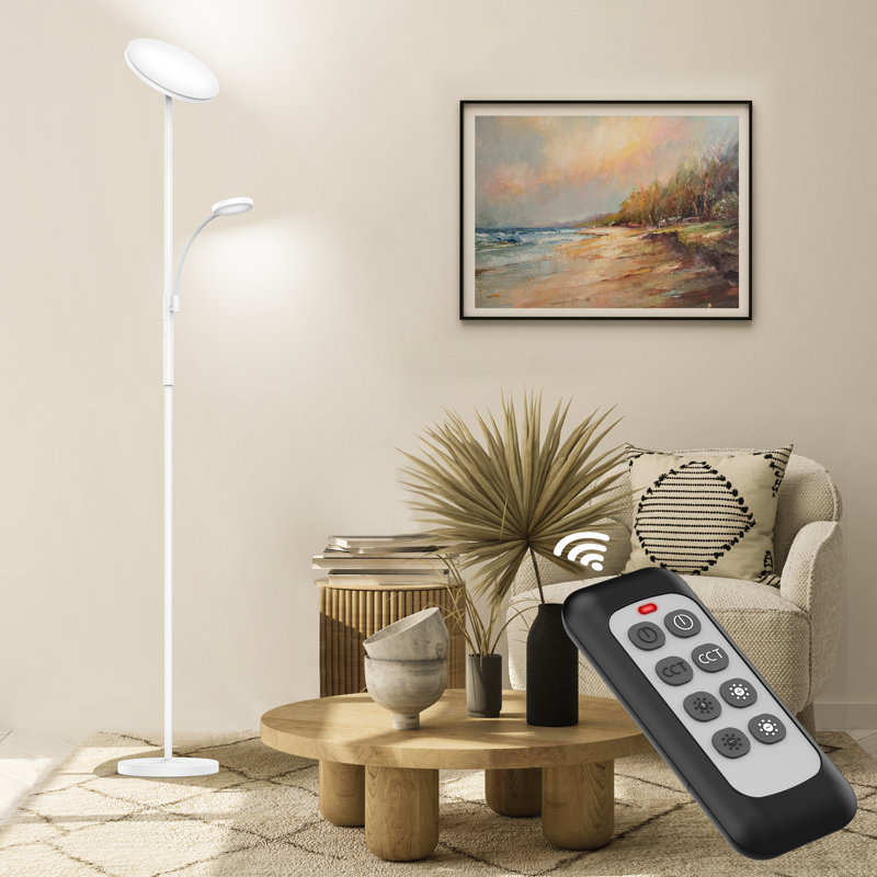 68.9'' H Integrated LED Floor Lamp with Remote Control , White