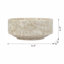Bol décoratif en marbre crème avec rebords surélevés D9.5X4.5 "