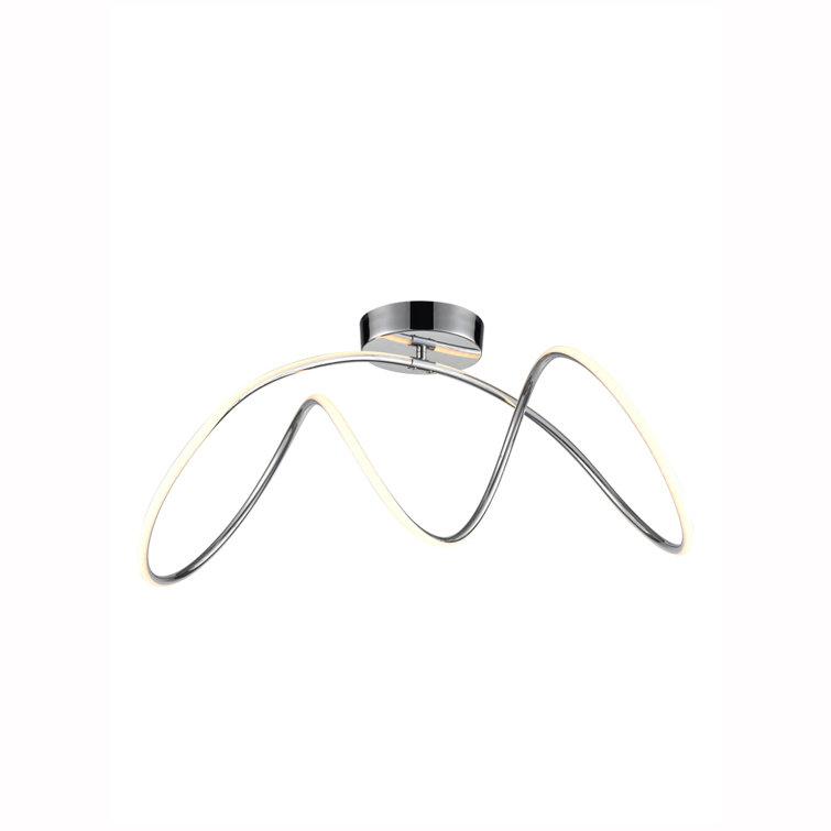 Lunar Chrome 1 Light Ceiling Flush