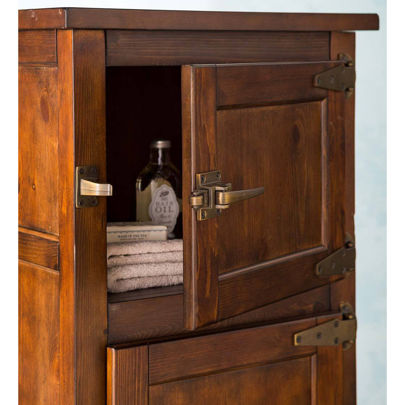 Armoire en bois avec glacière Portland