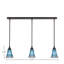 Luminaire suspendu linéaire sur pied 3 lumières avec verre en cristal cannelé de 5,5 po-32325893-32325890