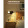 Dual-head Wall Mounted Reading Lights, Plug-in Wall Sconces, Bulb Not Included