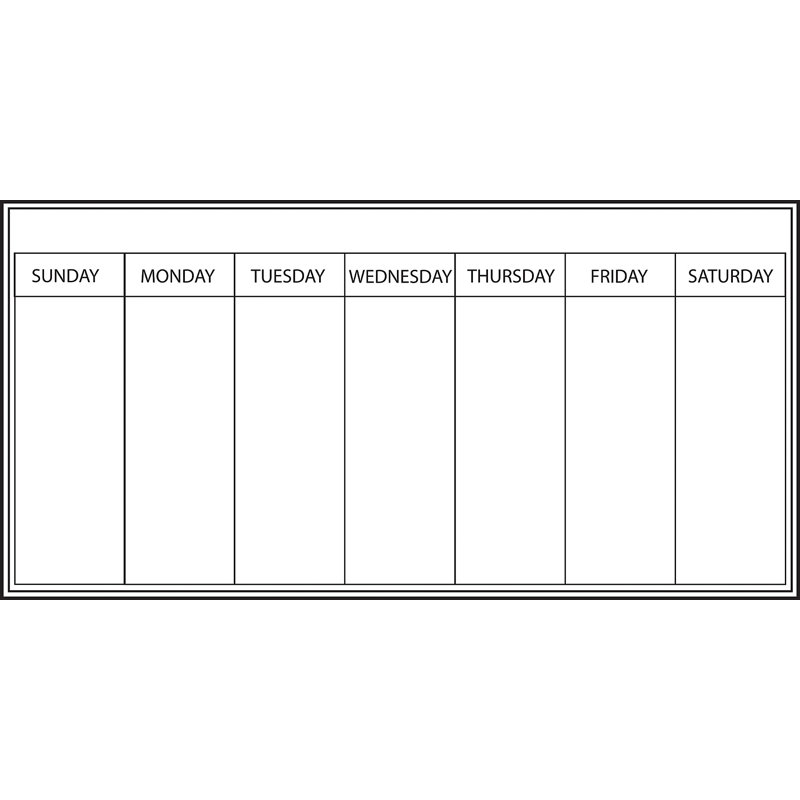 Dry Erase Weekly Planner Wall Stickers