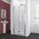 Porte de douche pliante sans cadre avec verre transparent 36 "- 37 1/4" x H 72 "