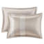Édredon en chenille de luxe 7 pièces pour très grand lit taupe