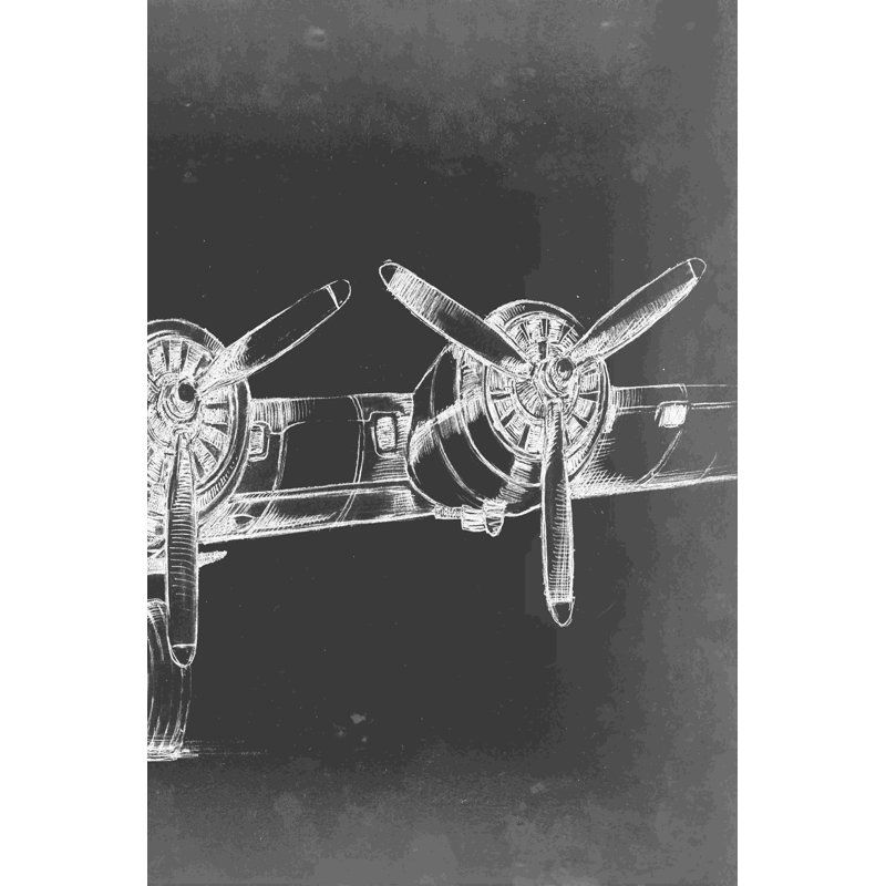 Graphic Plane Triptych III, H 36 po x l 24 po