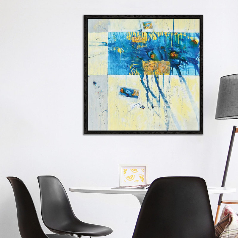 Sunflower Teal by Gigi Louise - Painting on Canvas