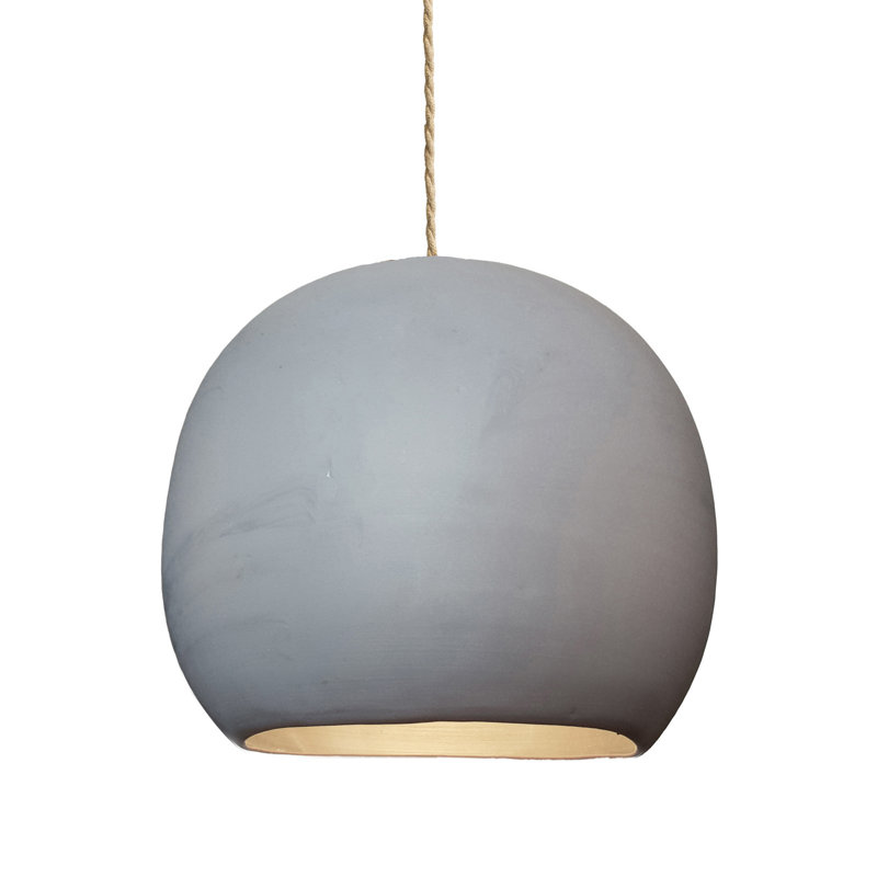 Clay 1 - Light Pendant, Ship, Matte Gray, 4" H x 5" W x 5" D