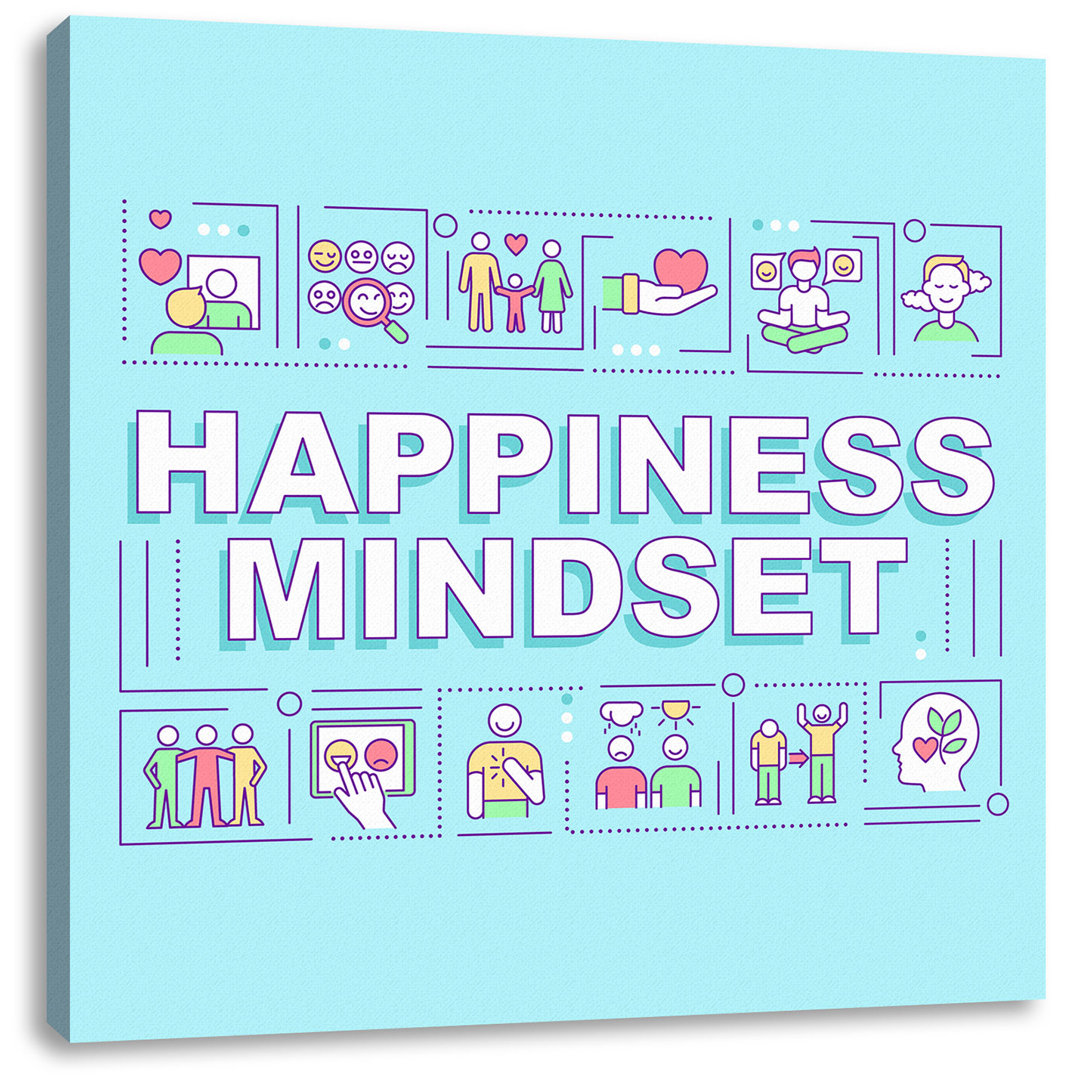 Leinwandbild Happiness Mindset