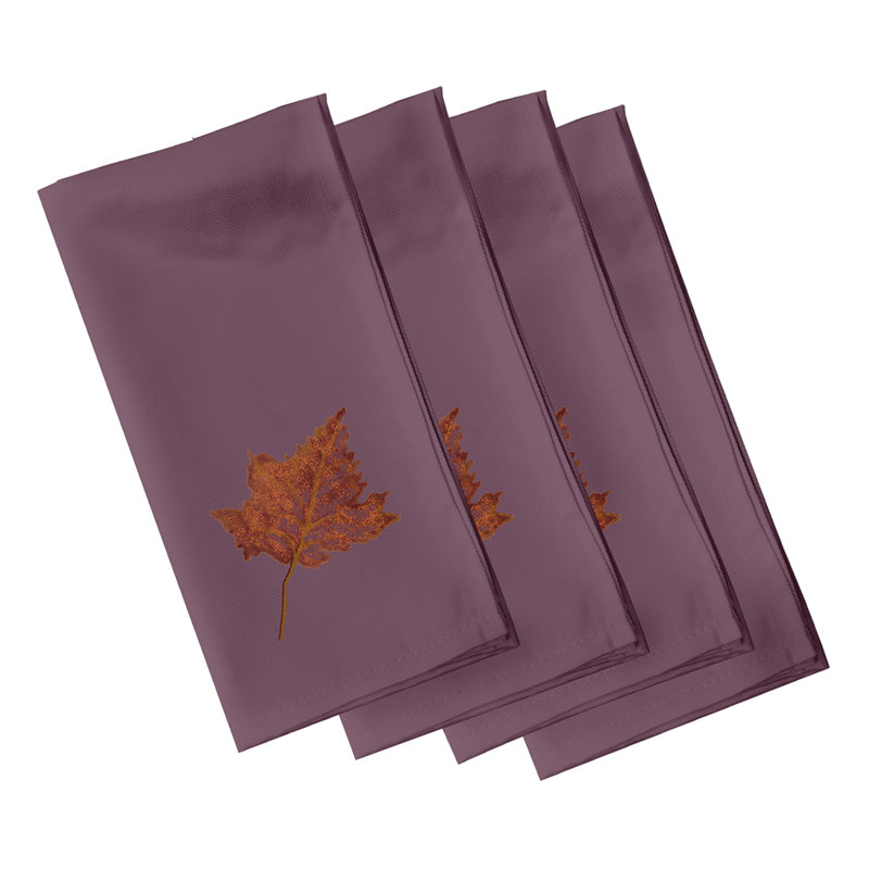 Clairann Li'l Leaf Napkins, Purple