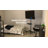 Black Mobile TV Cart with Storage Shelf