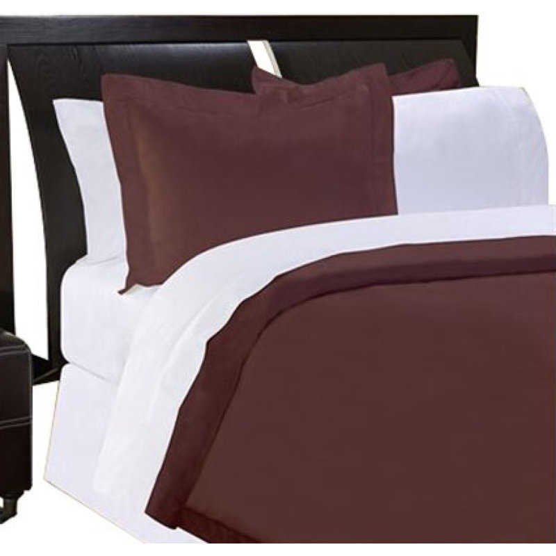 Pointehaven 500 Thread Count 100% Egyptian-Quality Cotton Long Staple Solid Duvet Set, King Duvet Cover with 2 Shams