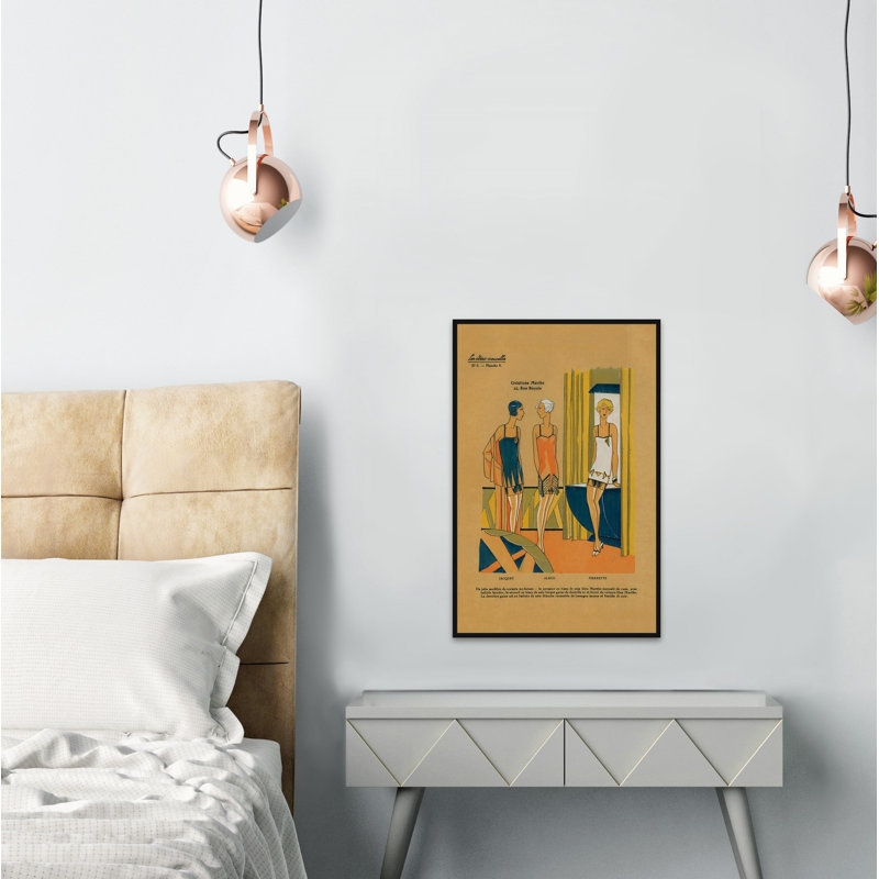 « style rétro », reproduction d’art encadrée sur toile, H 18 po x l 12 po