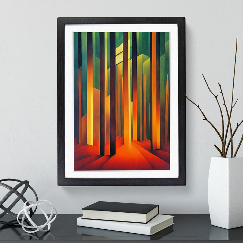 Modern Forest No.5 Abstract - Framed Print, Black, 64cm H x 46cm W x 2cm D