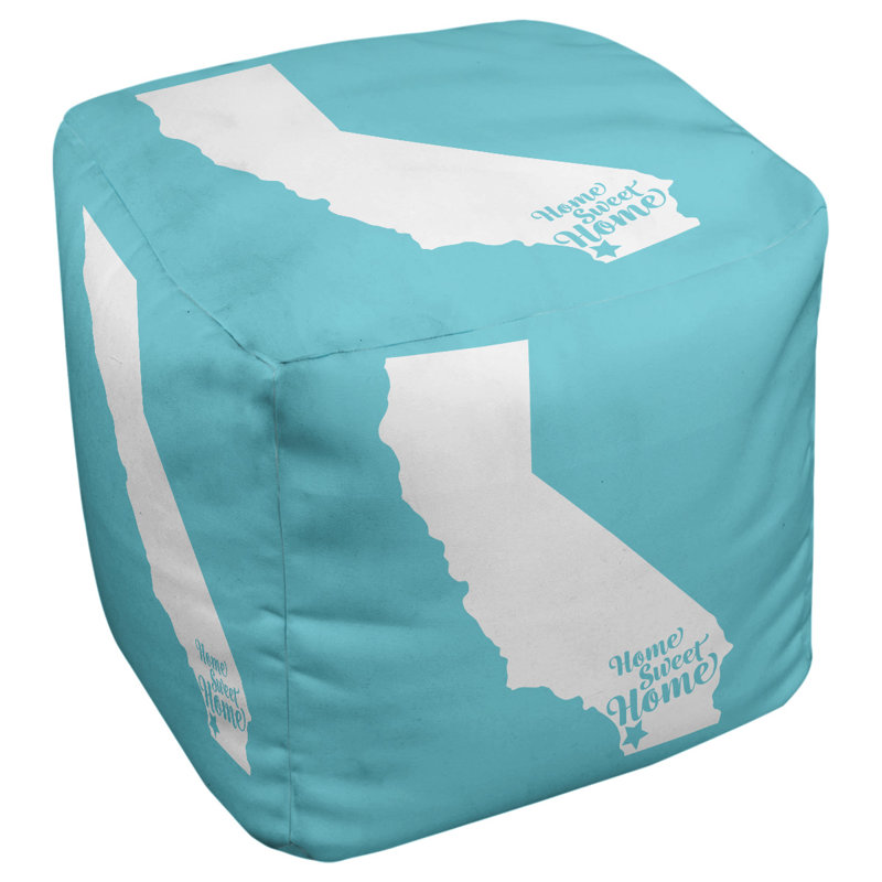 Repose-pieds cube san diego home, Bleu sarcelle