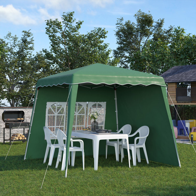 Avram Pop Up Canopy With Inclined Legs, Green