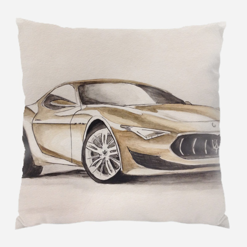 Coussin de luxe Taunya, Microsuède, Intérieur