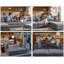 160"Oversized Modular Sectional Sofa for Living Room 8-Seat Couch Chenille Sofa Large Sleeper Bed with Convertible Ottoman-361076377
