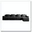 Canapé modulaire en forme de L 4 places, canapé désossé 4 places, canapé modulaire Cloud avec assise profonde, canapé modulaire moderne 4 places avec coussins décoratifs et 1 repose-pieds mobile-1059457988