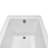 Baignoire en alcôve en acrylique blanc brillant avec drain extérieur 66 po x 32 po Streamline-101699445