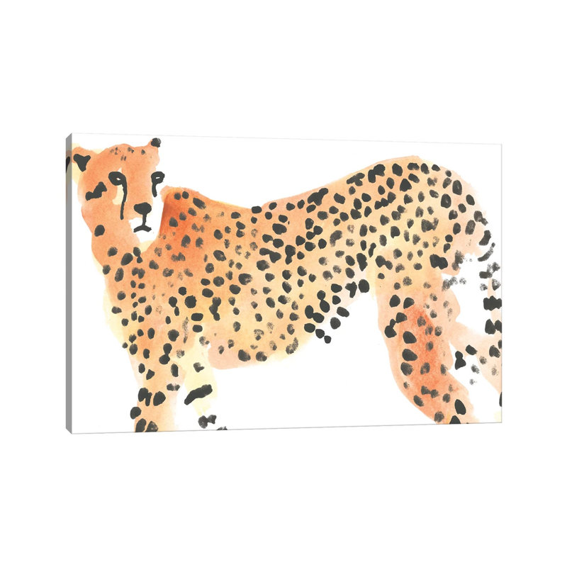 Majestic Cheetah II by June Erica Vess - Wrapped Canvas Print, 20.32 cm H x 30.48 cm W