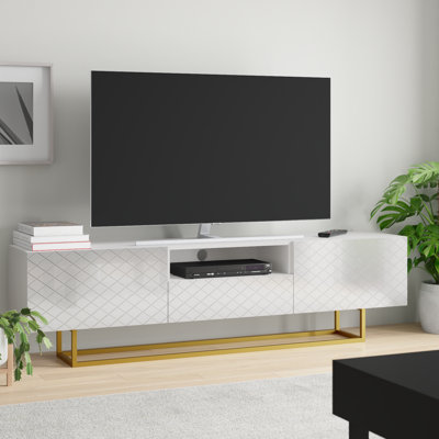 Meuble télé blanc Lattice