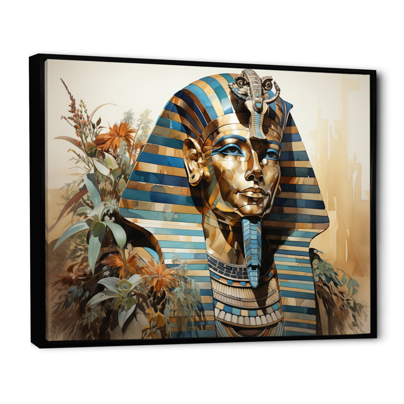 Égypte, regard de sphinx égyptien, impression sur toile, H 24 po x l 32 po x P 1 po, Cadre flottant noir