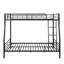 Lit superposé double au-dessus d'un grand lit - Économie d'espace, support de poids en métal 450 lb et bruit, structure stable